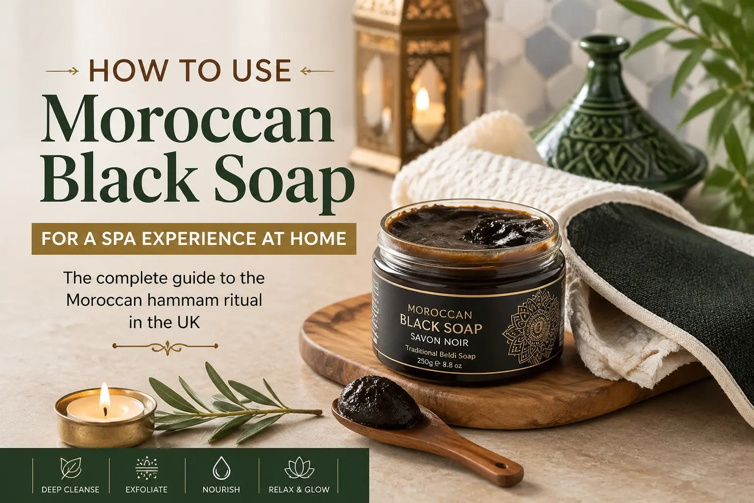 Moroccan Black Soap uses for spa experience UK