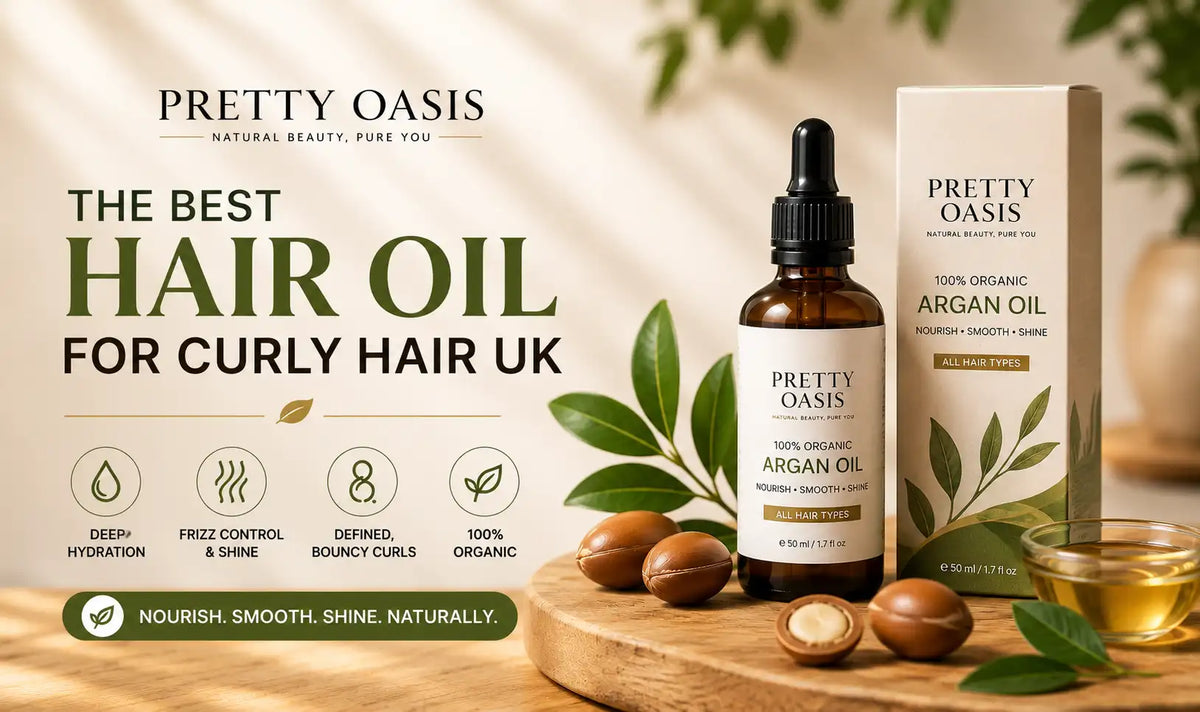 hair oil for curly hair UK with organic argan oil